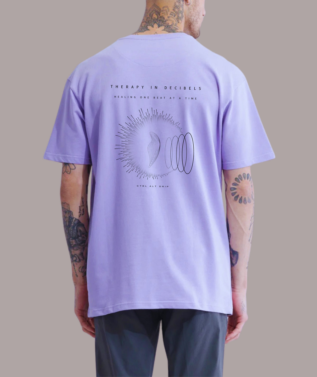 Bass Is My Therapist · Purple · Back