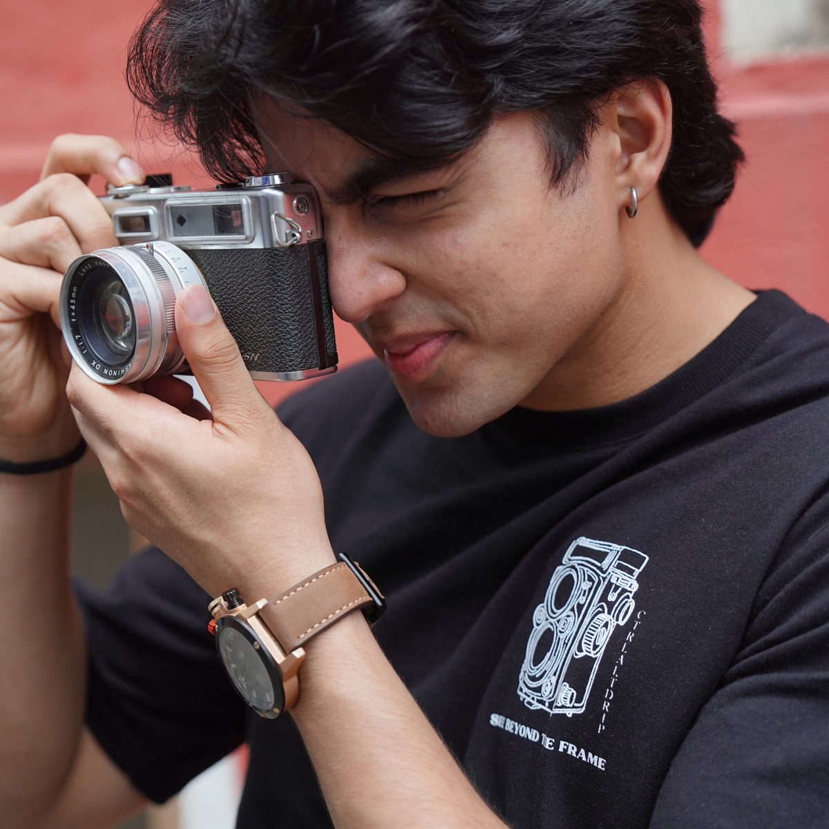Through the Lenses · Black · Front