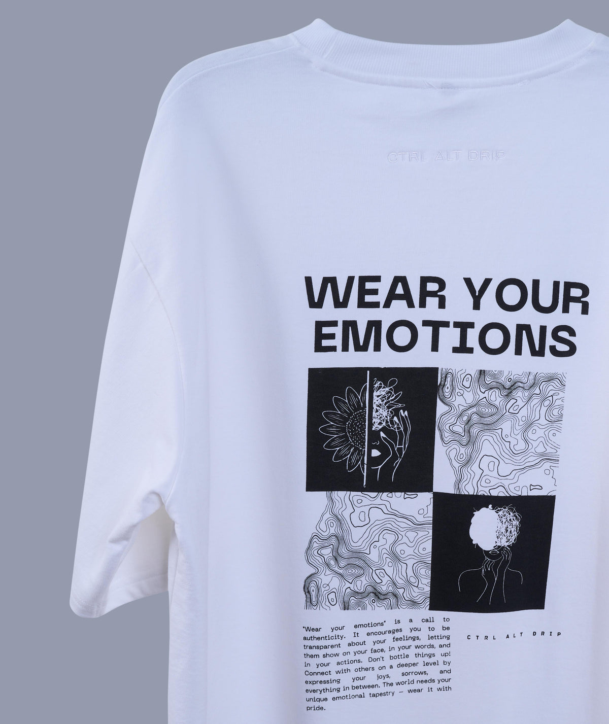 Wear your emotions – on model | Ctrl Alt Drip