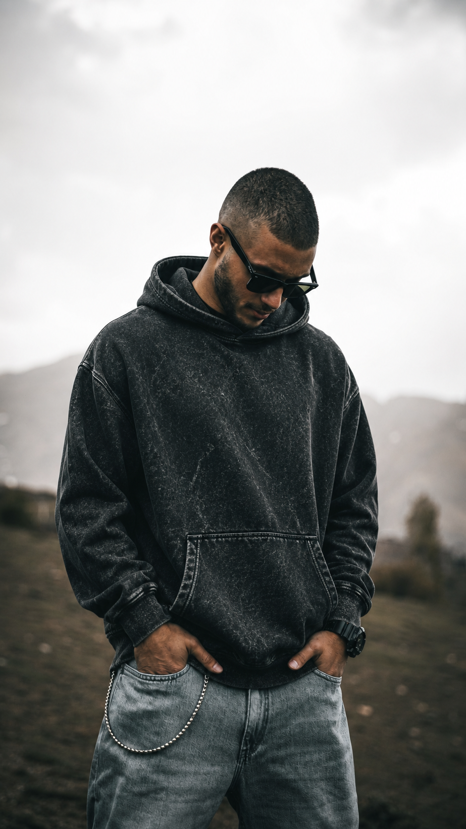 Midnight, Faded Hoodie