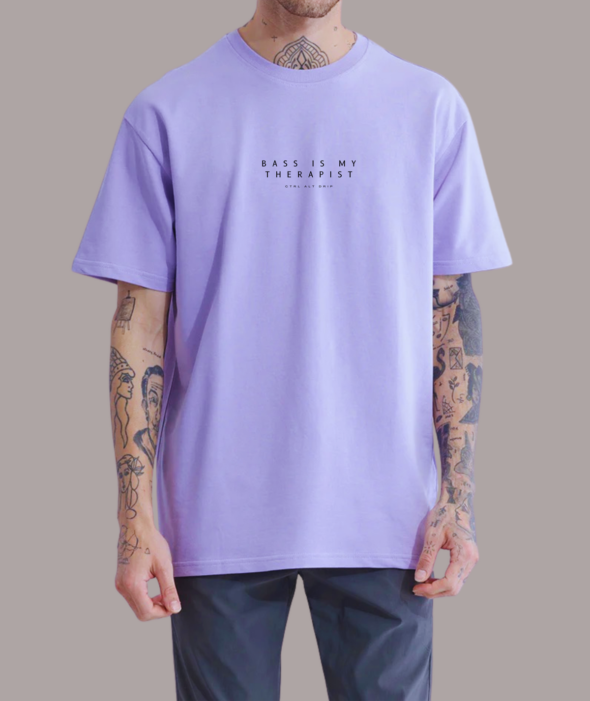 Bass Is My Therapist · Purple · Front