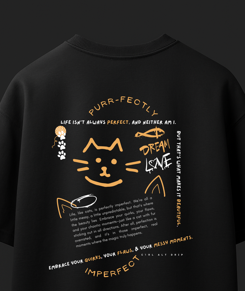Purrfectly Imperfect tee