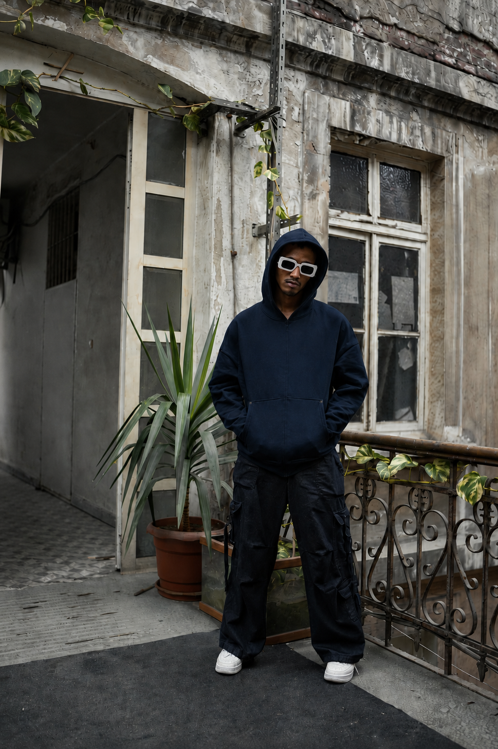 The Essential Hoodie in Navy