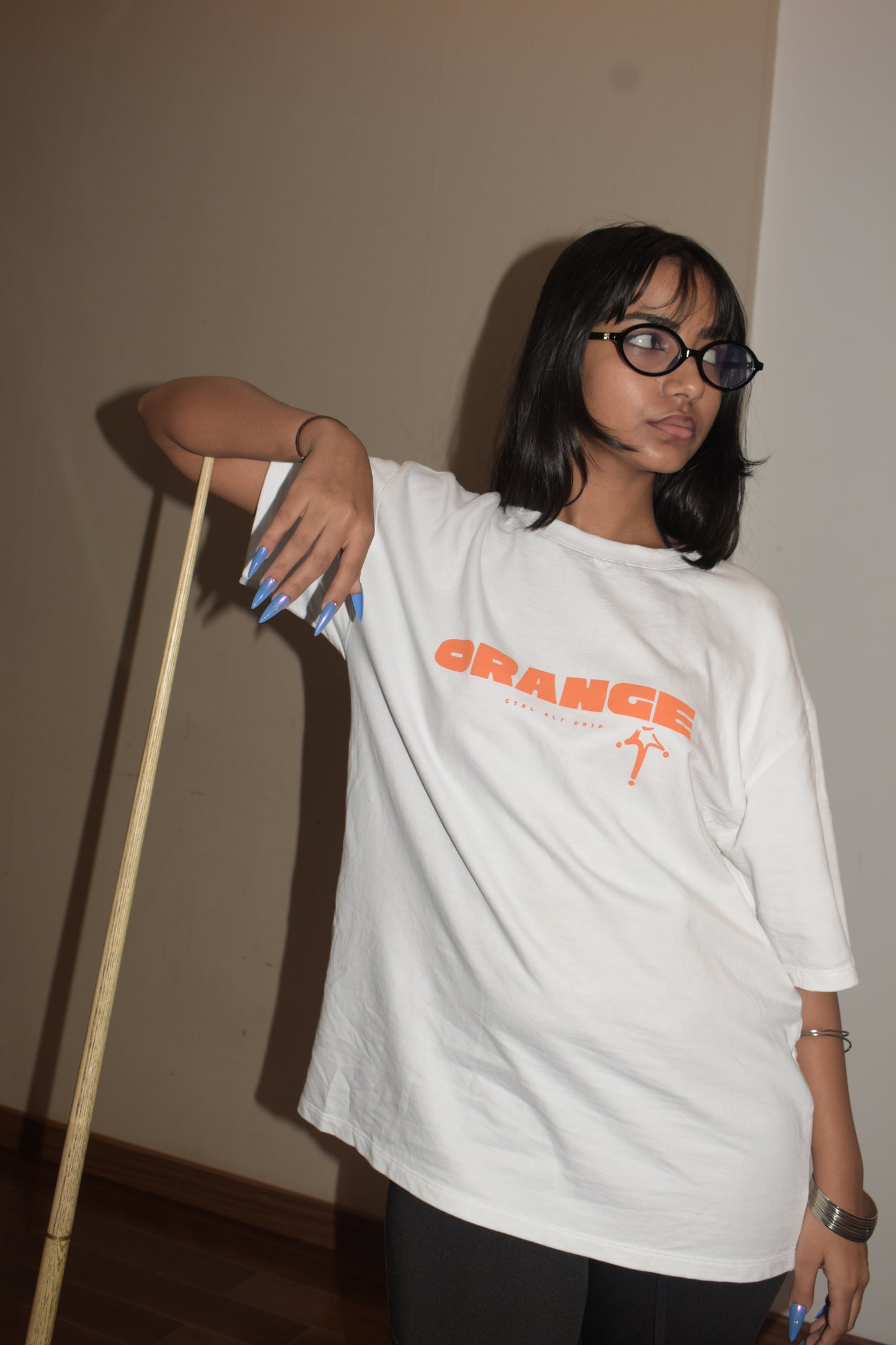 Orange among the grey!